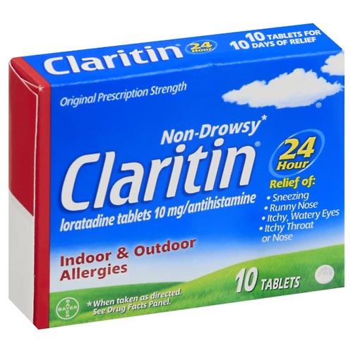 Image for Claritin Indoor & Outdoor Allergies, Original Prescription Strength, Tablets,10ea from Minnichs Pharmacy