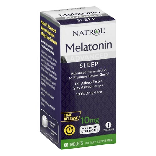 Image for Natrol Melatonin, Advanced Sleep, Maximum Strength, 10 mg, Tablets,60ea from Minnichs Pharmacy
