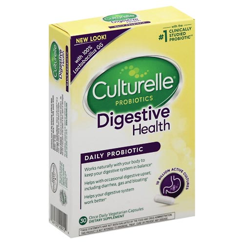 Image for Culturelle Probiotics, Daily, Digestive Health, One Daily Vegetarian Capsules,30ea from Minnichs Pharmacy