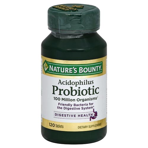 Image for Natures Bounty Probiotic, Acidophilus, Tablets,120ea from Minnichs Pharmacy
