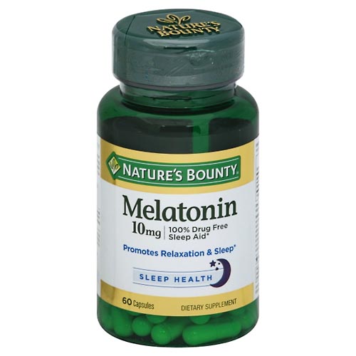 Image for Natures Bounty Melatonin, 10 mg, Capsules,60ea from Minnichs Pharmacy