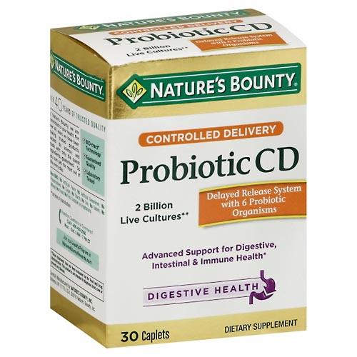 Image for Natures Bounty Probiotic CD, Controlled Delivery, Caplets,30ea from Minnichs Pharmacy