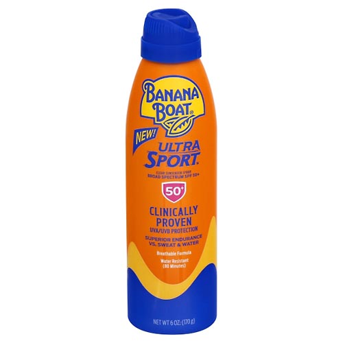 Image for Banana Boat Sunscreen Spray, Clear, Broad Spectrum SPF 50+,6oz from Minnichs Pharmacy