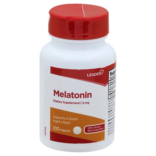 Image for Leader Melatonin, 3 mg, Tablets,100ea from Minnichs Pharmacy