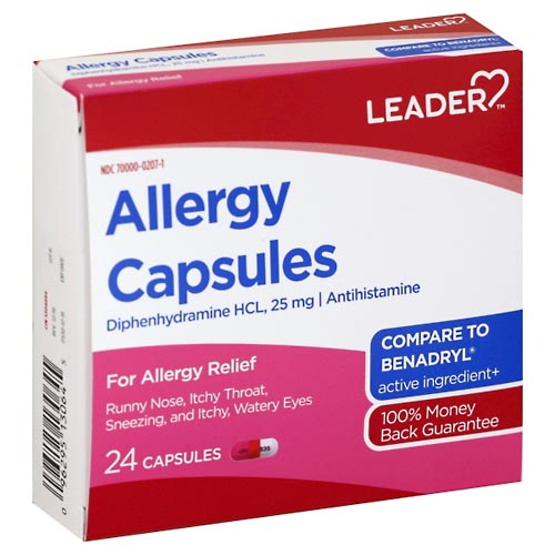 Image for Leader Allergy Capsules, 25 mg,24ea from Minnichs Pharmacy