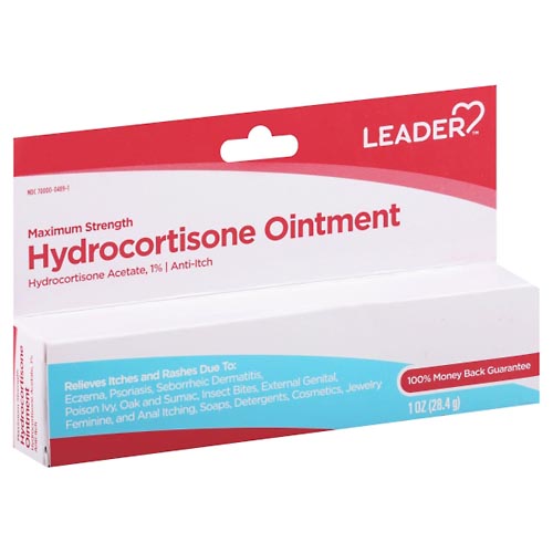 Image for Leader Hydrocortisone Ointment, Maximum Strength,1oz from Minnichs Pharmacy