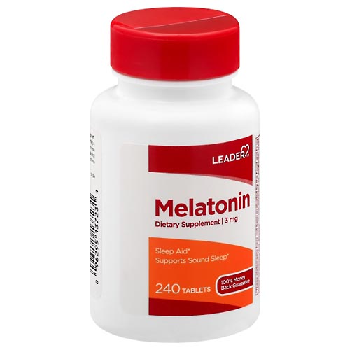 Image for Leader Melatonin, 3 mg, Tablets,240ea from Minnichs Pharmacy