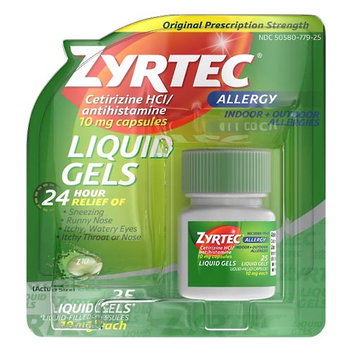 Image for Zyrtec Allergy, Original Prescription Strength, 10 mg, Liquid Gels,25ea from Minnichs Pharmacy