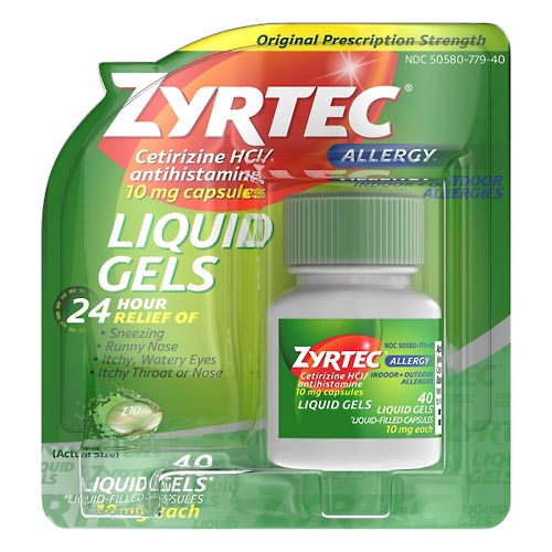 Image for Zyrtec Allergy, Original Prescription Strength, 10 mg, Liquid Gels,40ea from Minnichs Pharmacy