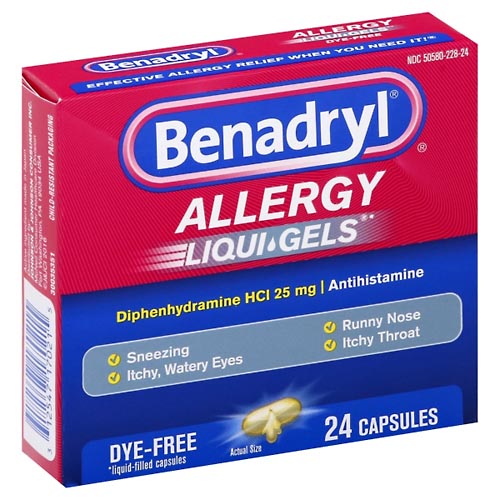 Image for Benadryl Allergy, Liqui Gels,24ea from Minnichs Pharmacy