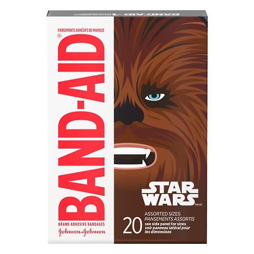 Image for Band Aid Bandages, Adhesive, Star Wars, Assorted Sizes,20ea from Minnichs Pharmacy