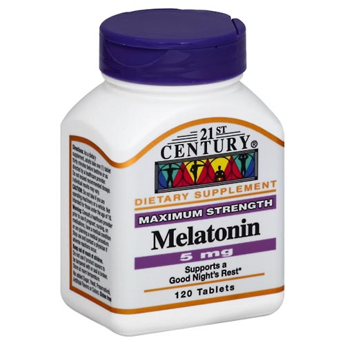 Image for 21st Century Melatonin, Maximum Strength, 5 mg, Tablets,120ea from Minnichs Pharmacy