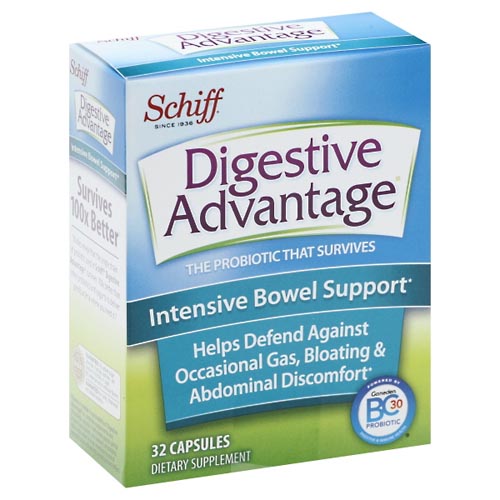 Image for Schiff Intensive Bowel Support, Capsules,32ea from Minnichs Pharmacy